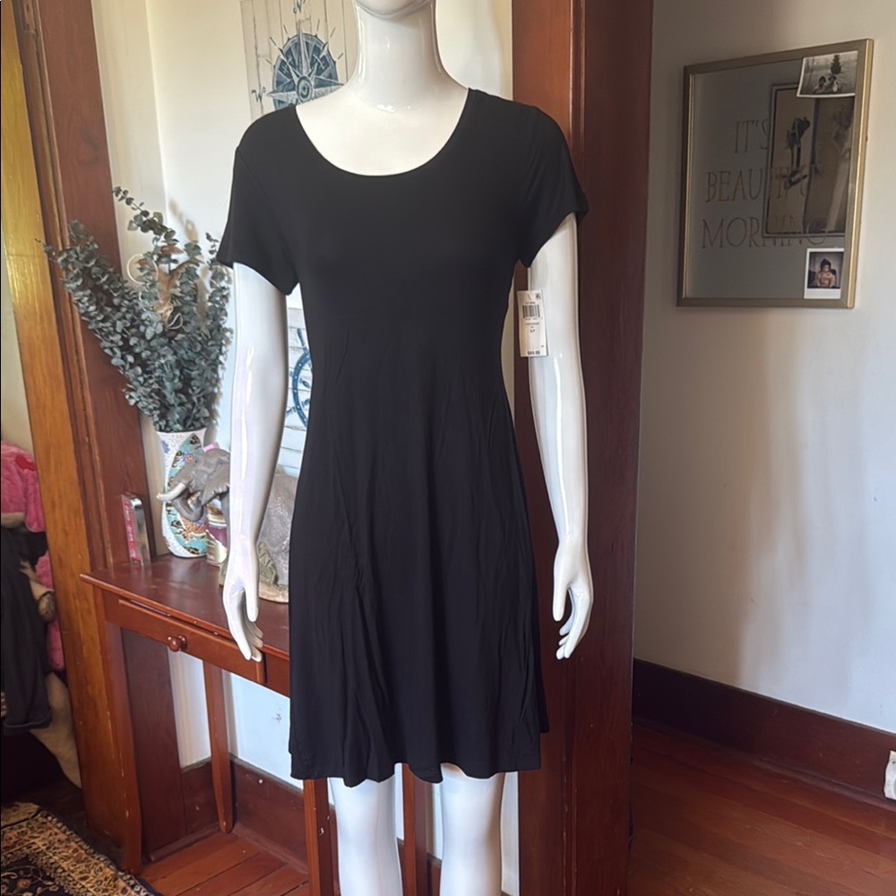 NWT Style&Co size small Black Short Sleeve Dress